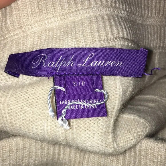 RALPH LAUREN PURPLE LABEL REAL CASHMERE Cable Knit Wide-Leg Pants NWOT S…